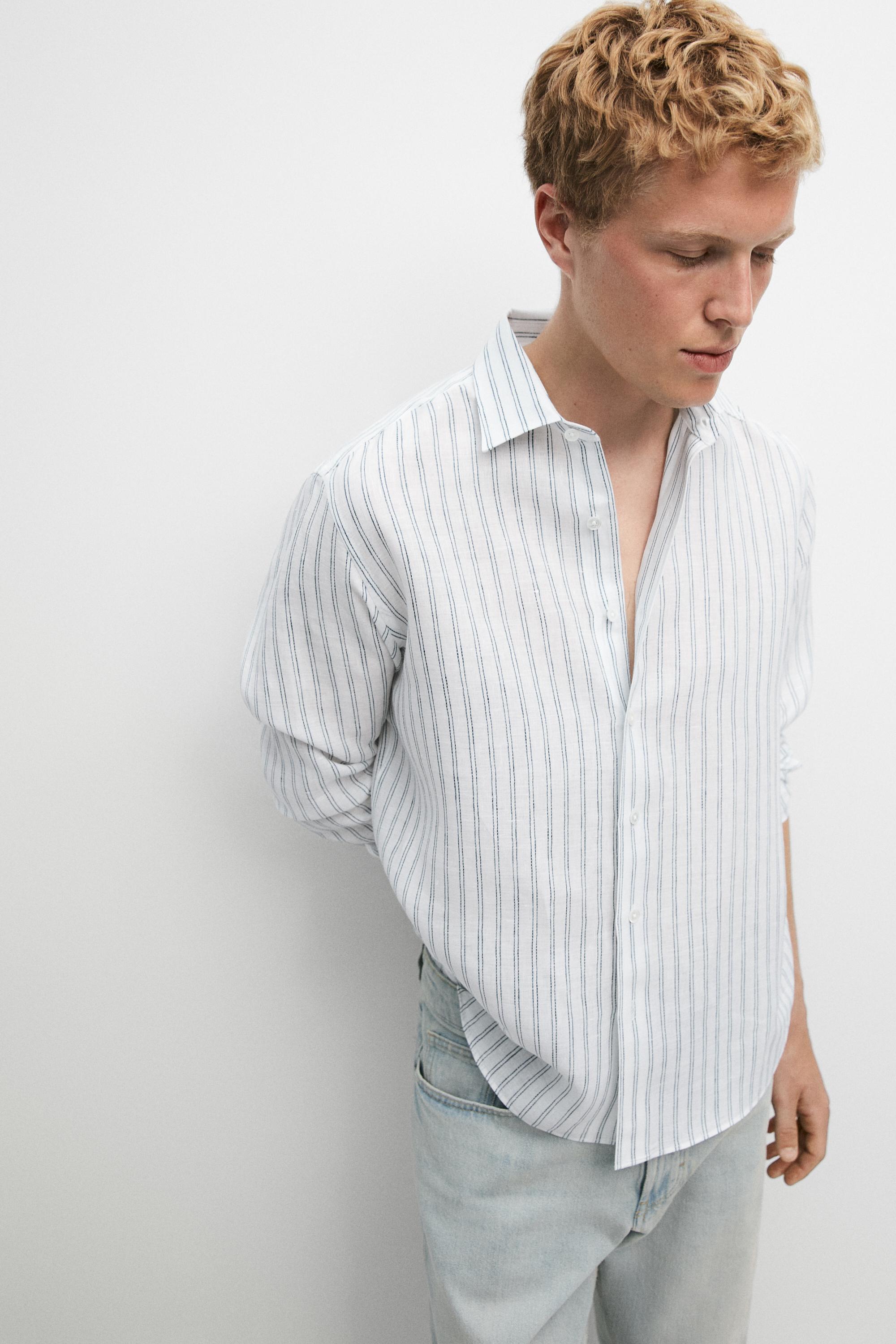 Chemise regular fit 100 % lin
